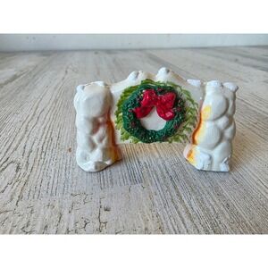 Vintage Walter brockmann sign wreath village decor Xmas accessories